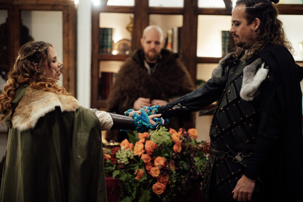 Boda ceremonia medieval
