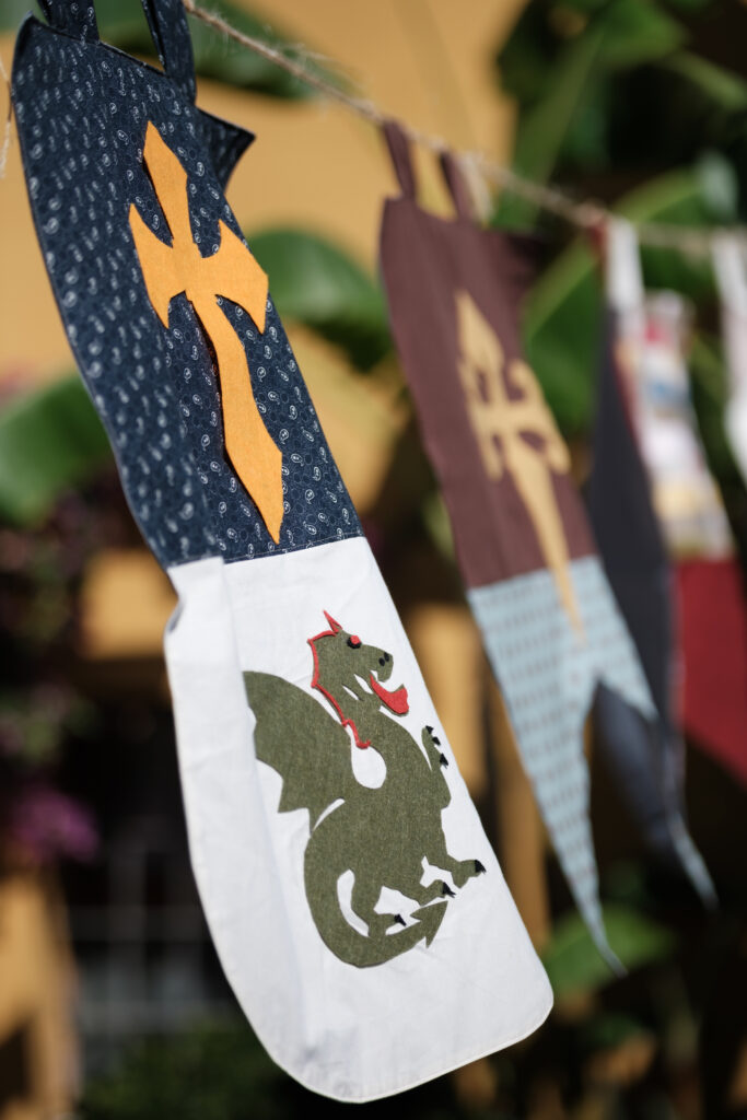 Banderas medievales - boda medieval